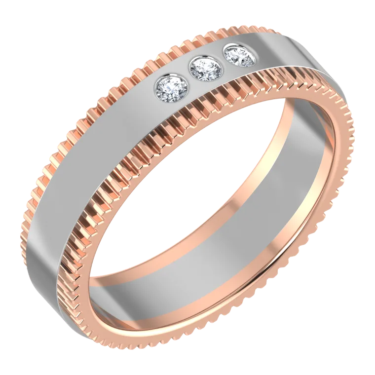 Platinum Days of Love Couple Bands PGWDRN1299-F