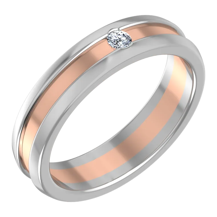 Platinum Days of Love Couple Bands PGWDRN1307-F