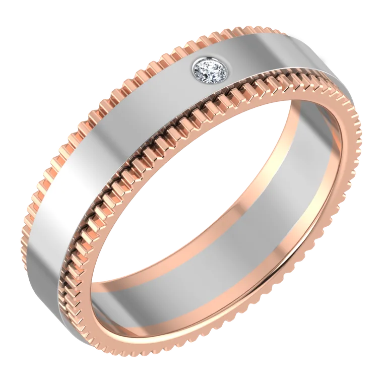 Platinum Days of Love Couple Bands PGWDRN1375-F