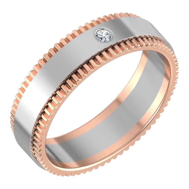 Platinum Days of Love Couple Bands PGWDRN1376-M