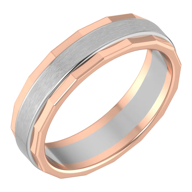 Platinum Days of Love Couple Bands PGWPRN1665-F
