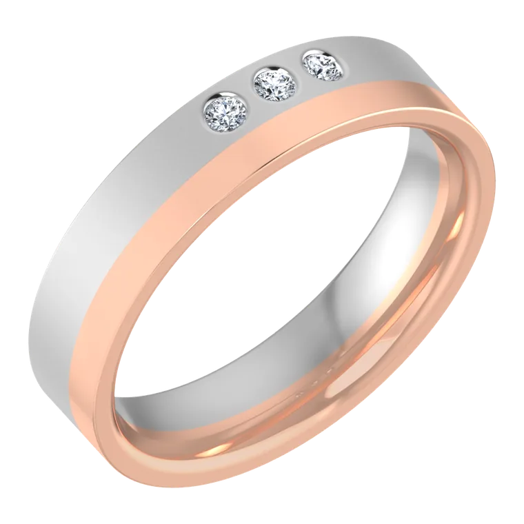 Platinum Days of Love Couple Bands PGWSRN1319-F