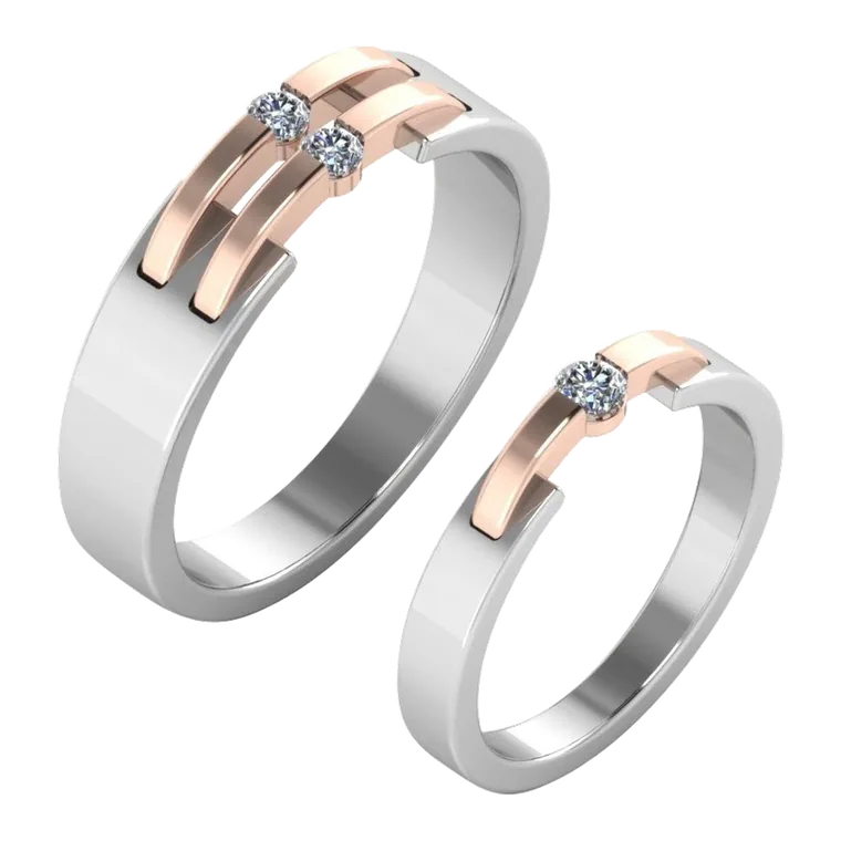 Platinum Days of Love Couple Bands PPPR00129-PR00130