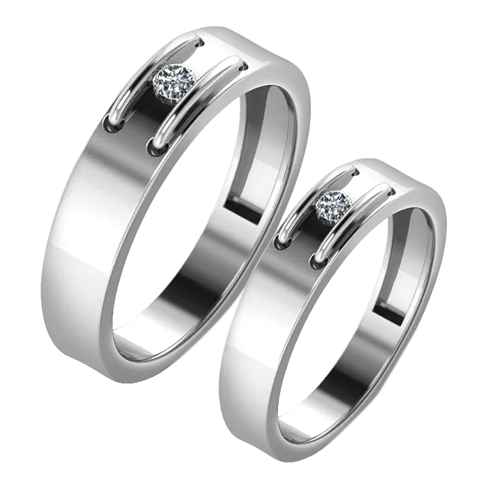 Platinum Days of Love Couple Bands PPR00013-PPR00014