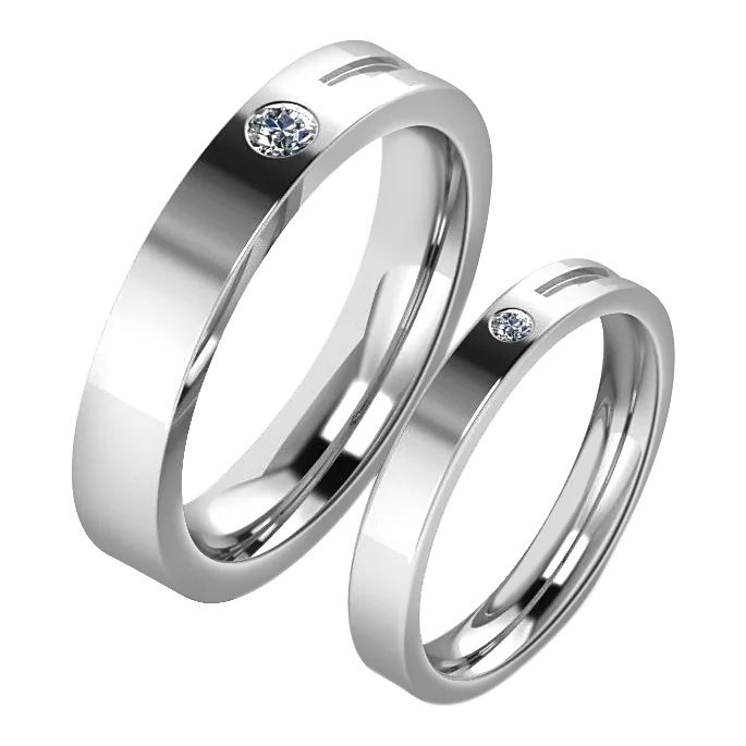 Platinum Days of Love Couple Bands PPR00015-PPR00016