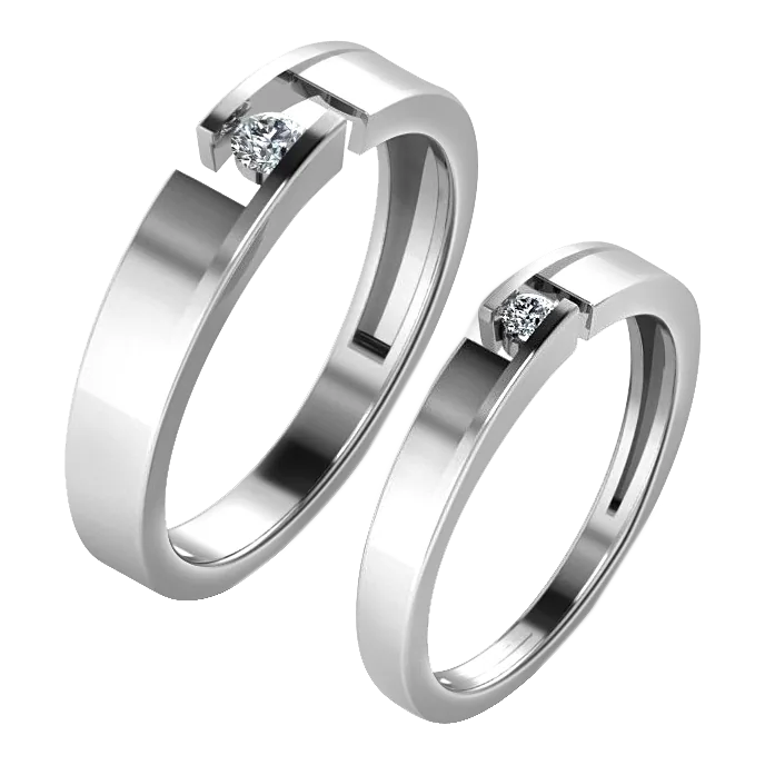 Platinum Days of Love Couple Bands PPR00047-PPR00048