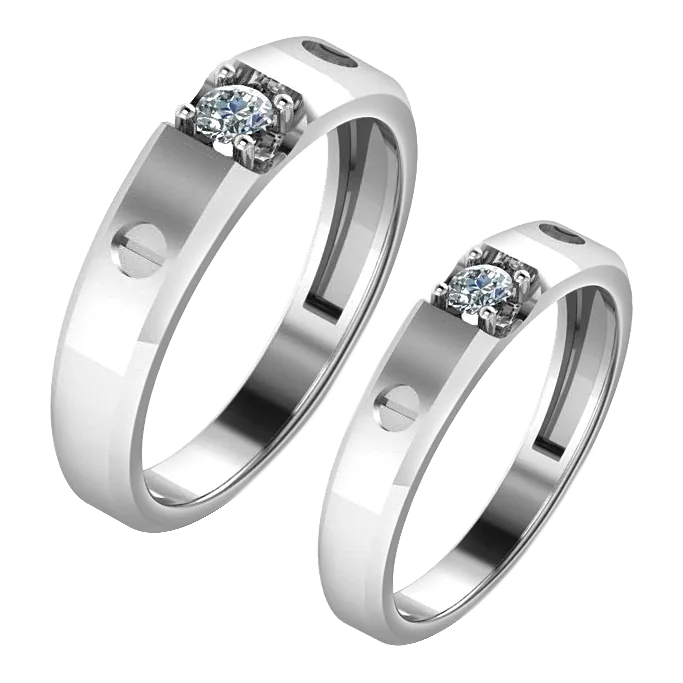 Platinum Days of Love Couple Bands PPR00053-PPR00054