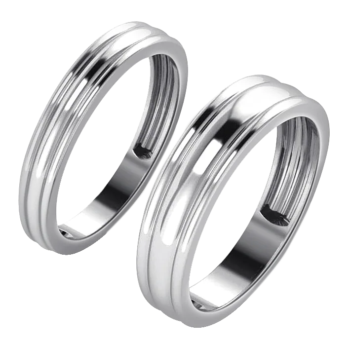 Platinum Days of Love Couple Bands PPR00093-PPR00094