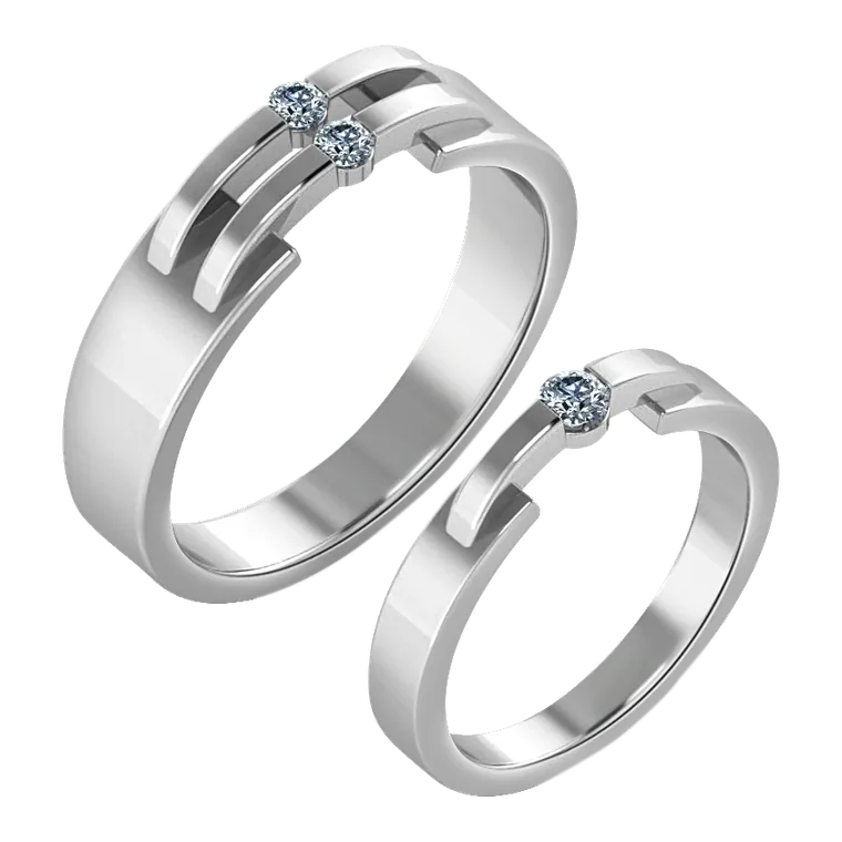 Platinum Days of Love Couple Bands PPR00129-PPR00130
