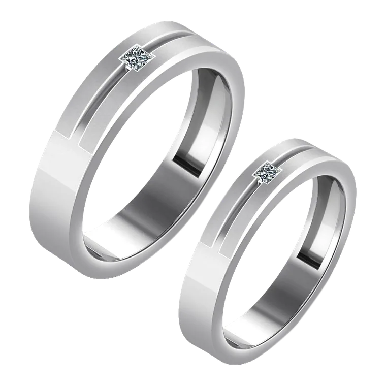 Platinum Days of Love Couple Bands PPR00302-PPR00303
