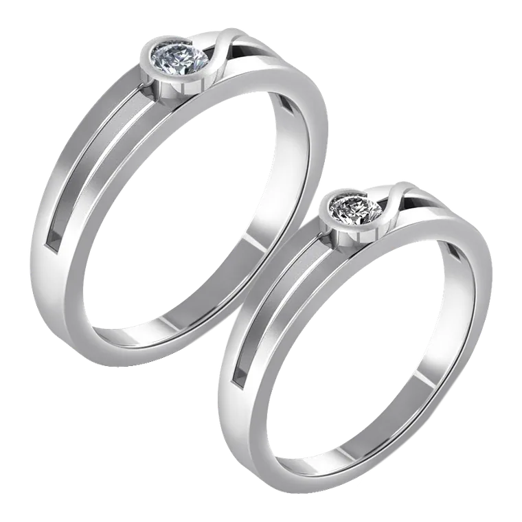 Platinum Days of Love Couple Bands PPR00381-PPR00382