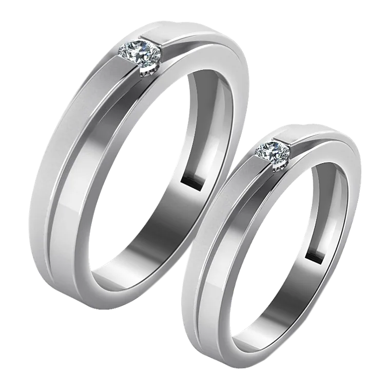 Platinum Days of Love Couple Bands PPR00412-PPR00413