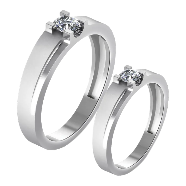Platinum Days of Love Couple Bands PPR00422-PPR00423
