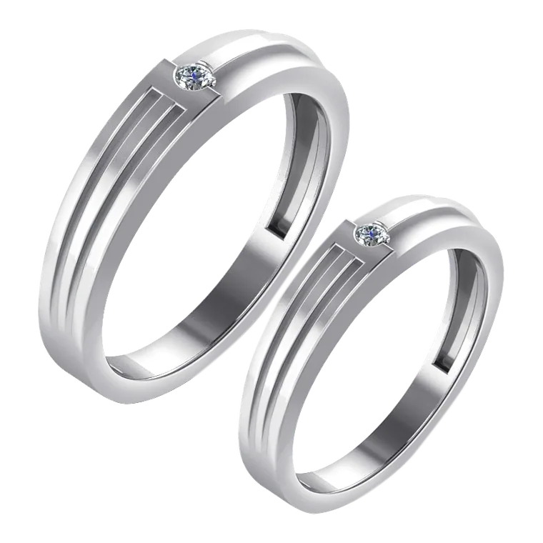 Platinum Days of Love Couple Bands PPR00523-PPR00524