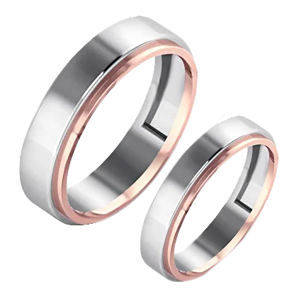 Platinum Days of Love Couple Bands PPR00566 / PPR00567 / ROSE