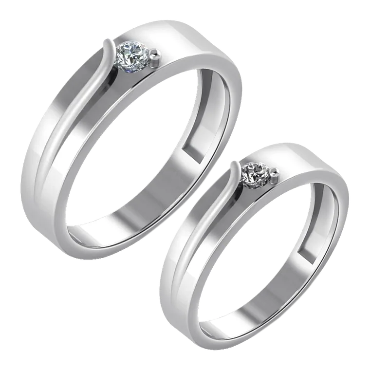 Platinum Days of Love Couple Bands PPR00597-PPR00598