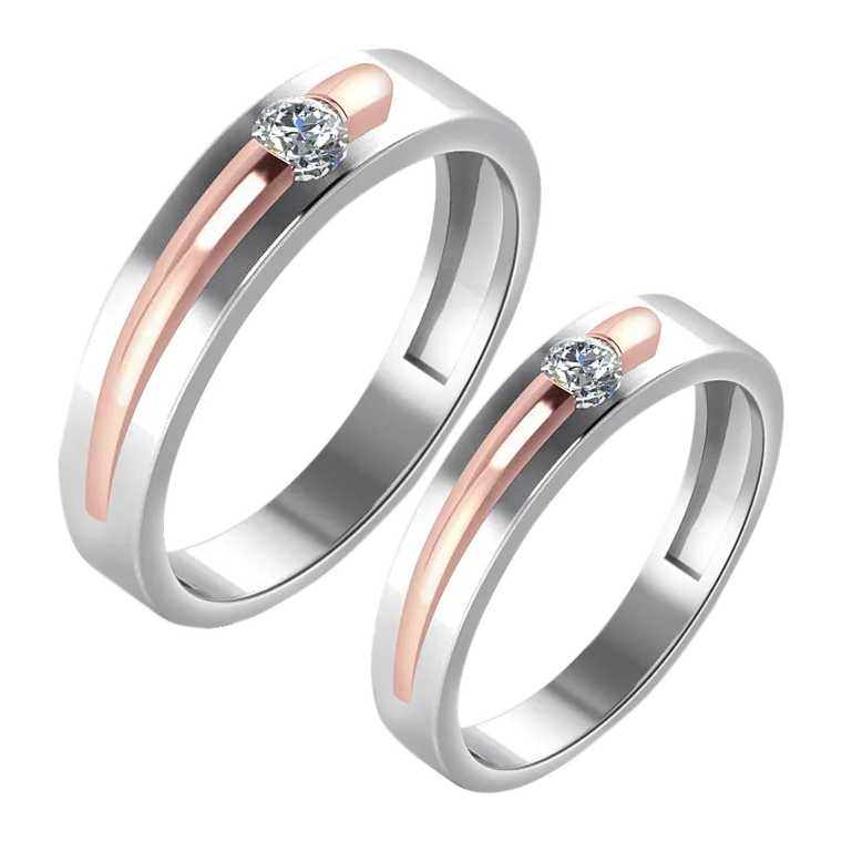 Platinum Days of Love Couple Bands PPR00726-FG-PPR00727-FG