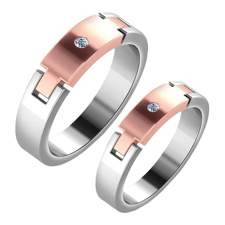 Platinum Days of Love Couple Bands PPR01123-PPR01124
