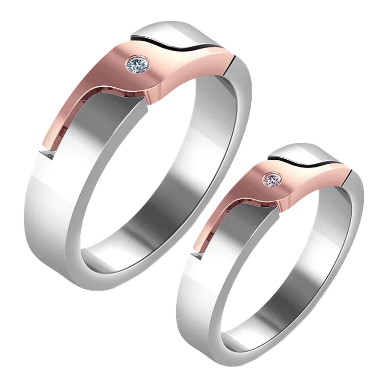Platinum Days of Love Couple Bands PPR01125-PPR01126