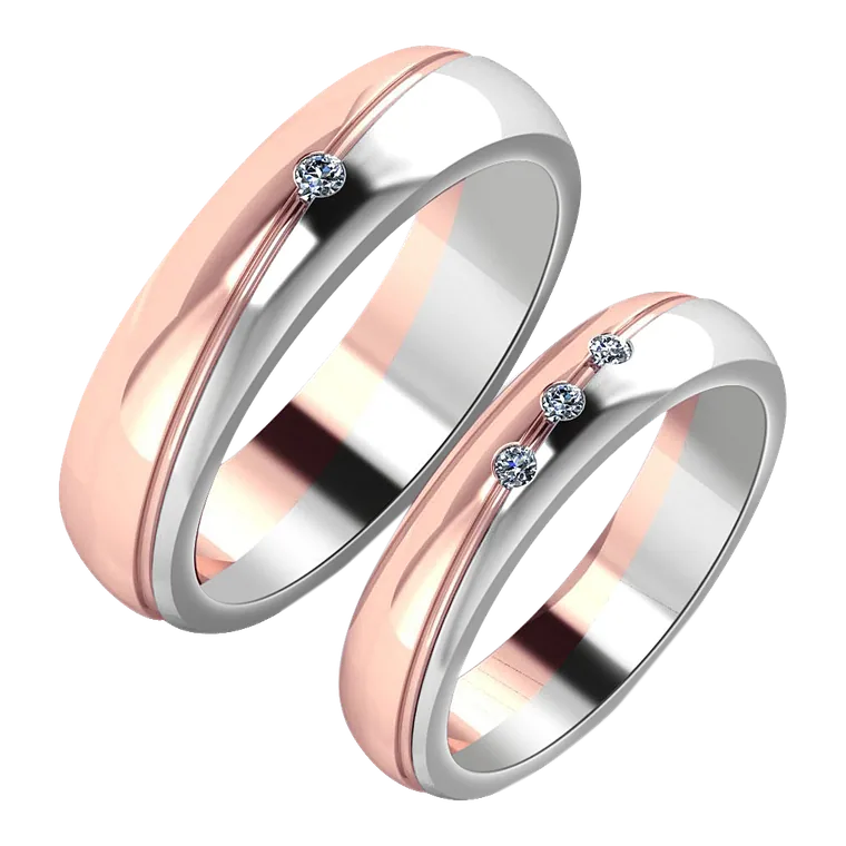 Platinum Days of Love Couple Bands PPR01131-PPR01132