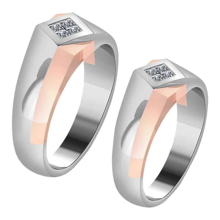 Platinum Days of Love Couple Bands PPR01164-PPR01340