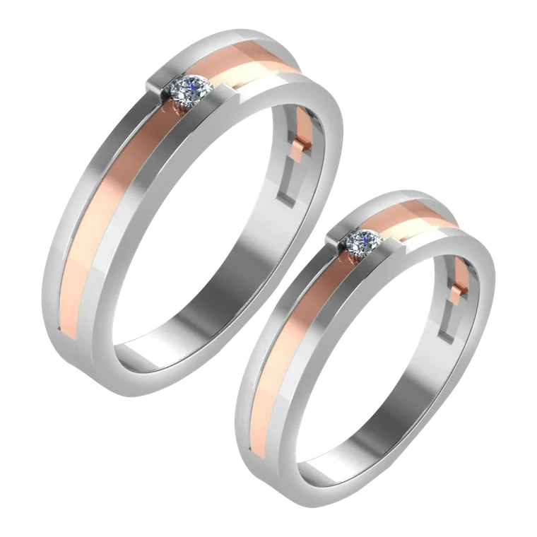 Platinum Days of Love Couple Bands PPR01727-PPR01726