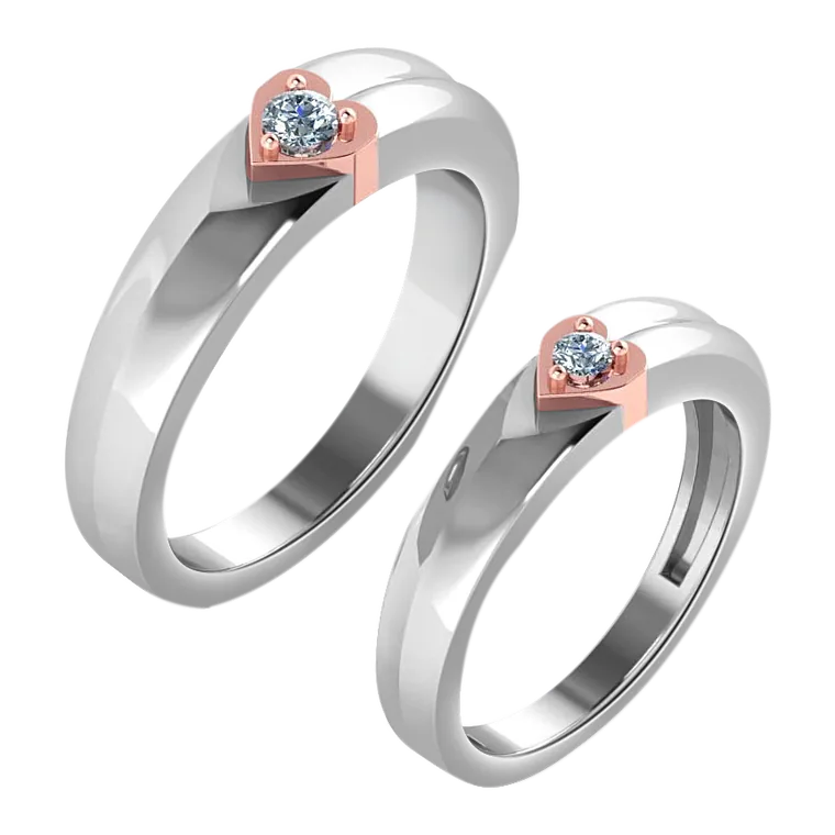 Platinum Days of Love Couple Bands PPR01750-PPR01751