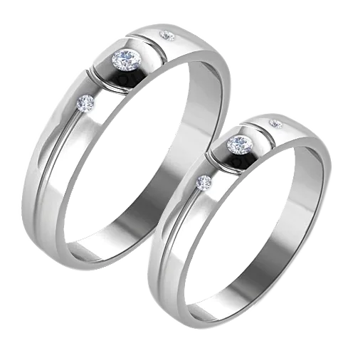 Platinum Days of Love Couple Bands PPR02339-PPR02340