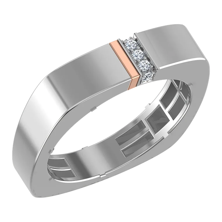 Platinum Days of Love Couple Bands SKCH6004147-19-M