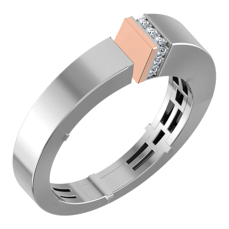 Platinum Days of Love Couple Bands SKCH6004147-F
