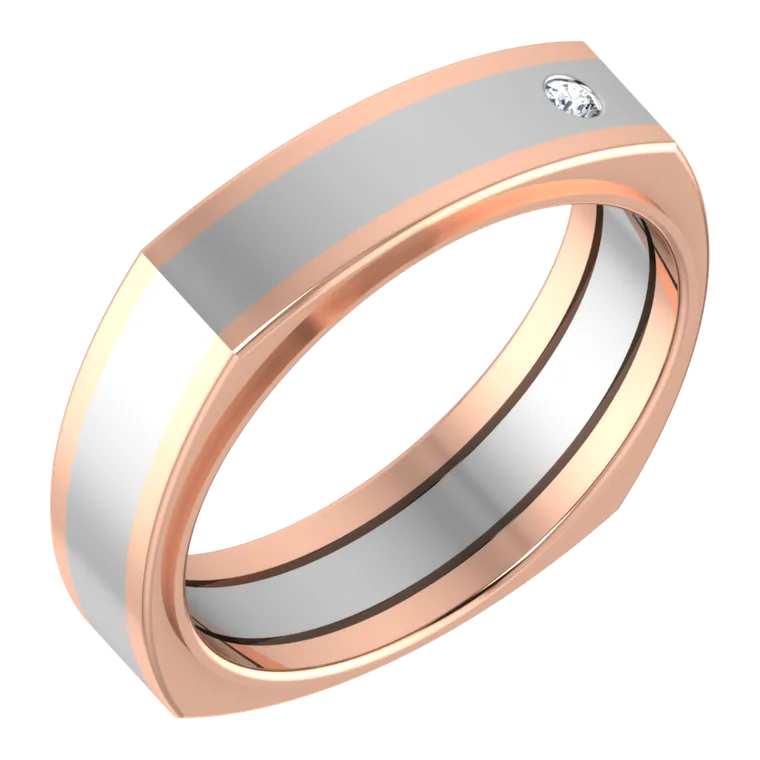 Platinum Days of Love Couple Bands SKCH6010587-F