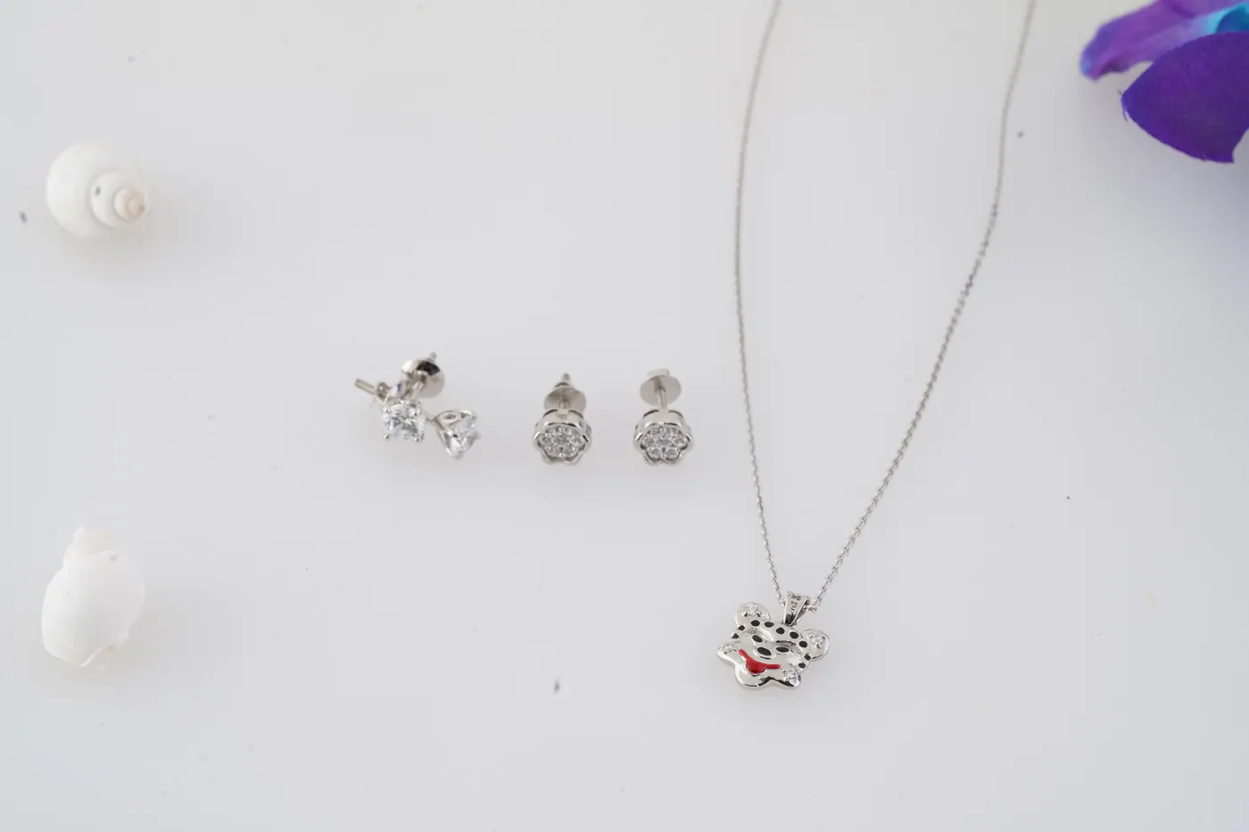 Platinum jewellery still life