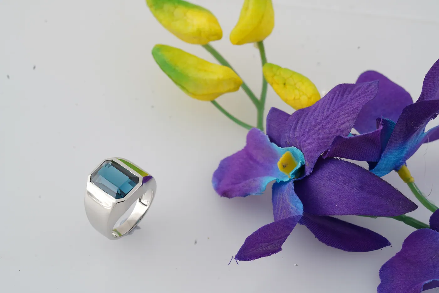 Platinum jewellery still life