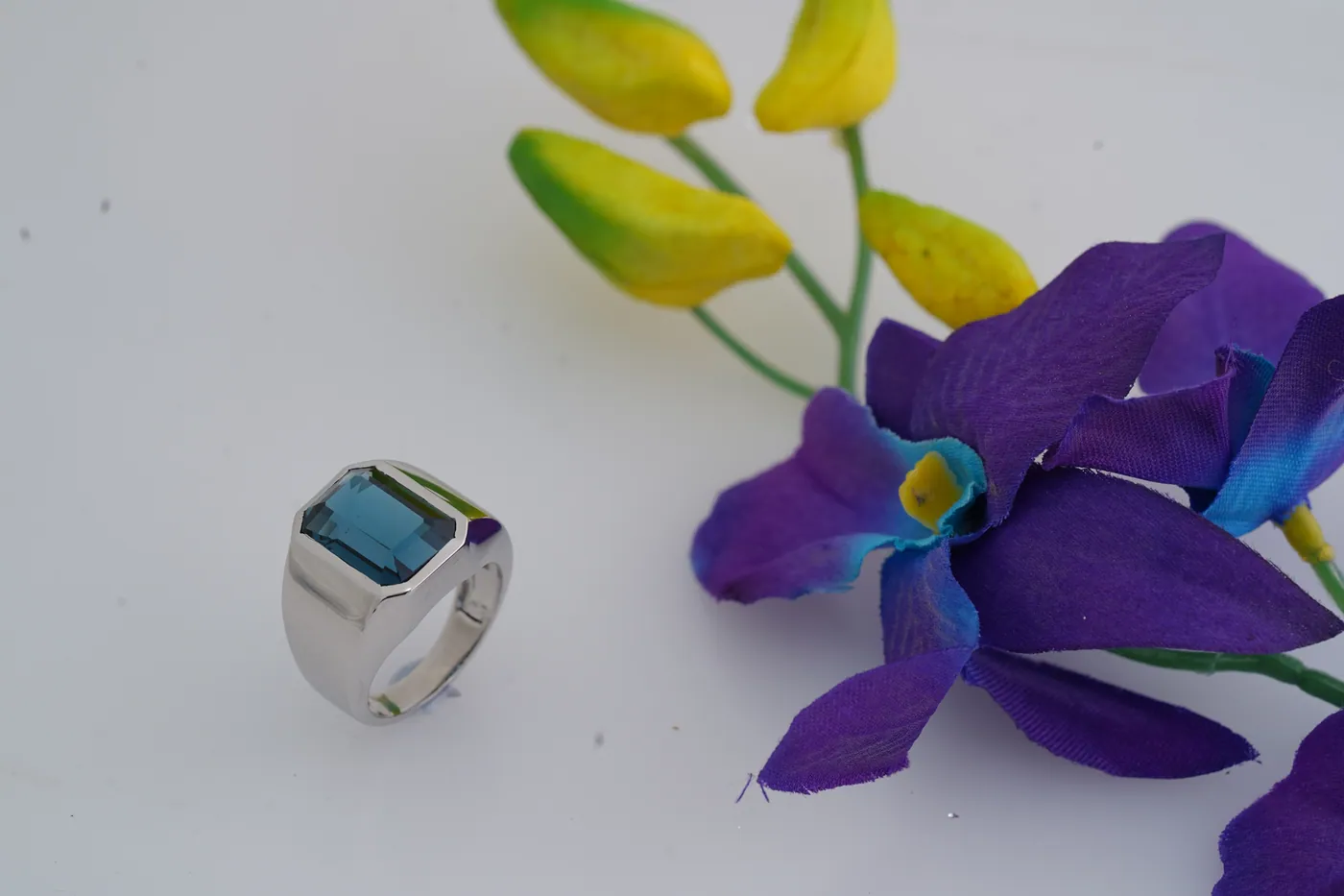 Platinum jewellery still life