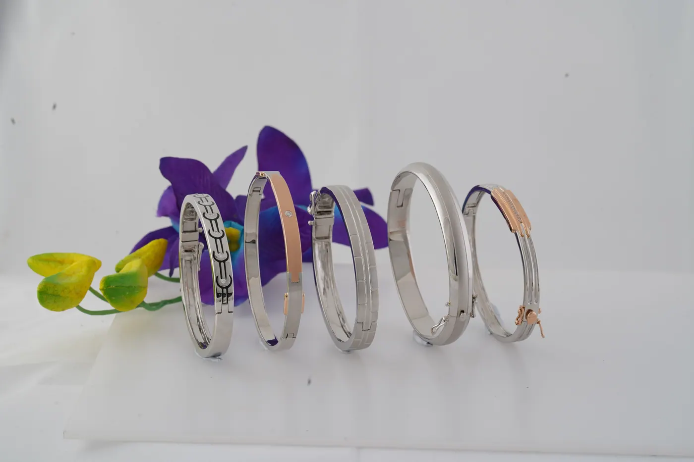 Platinum jewellery still life
