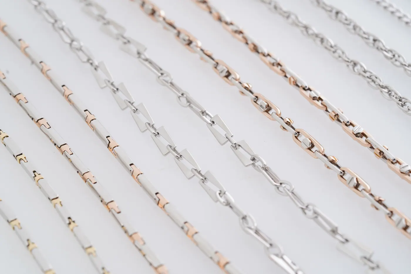 Platinum jewellery still life